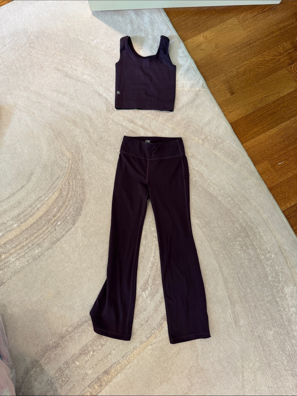 Athleta Kids Matching Set in Deep Plum — Tank Top & Flare Pants